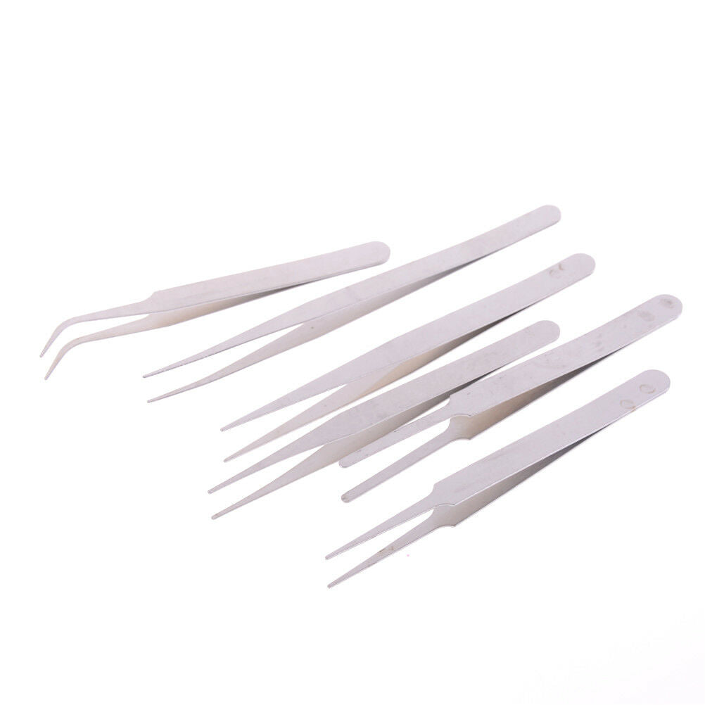 6Pcs/Set Stainless Steel Anti-static Tweezer Repair Maintenance Too.l8