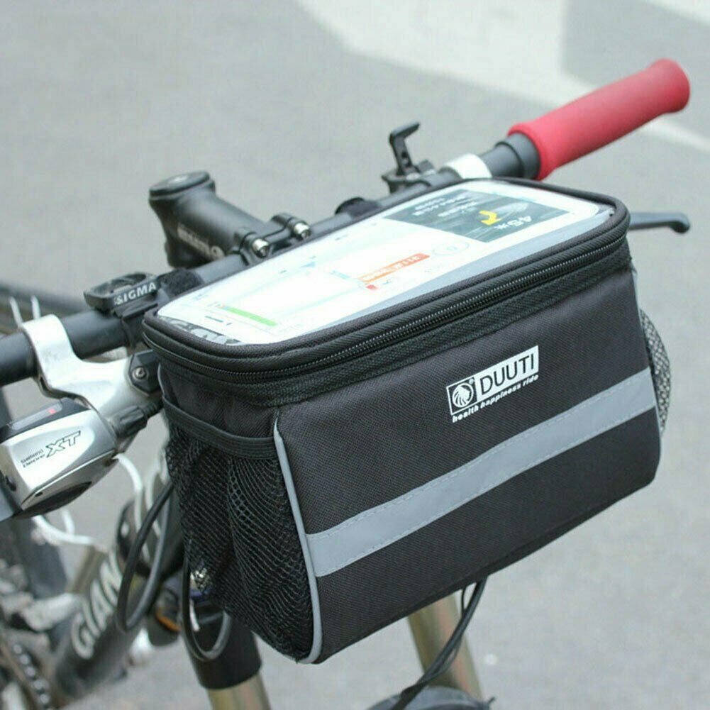 Bicycle Handlebar Bag Cycling Bike Front Tube Pannier Basket Storage Pouch Box