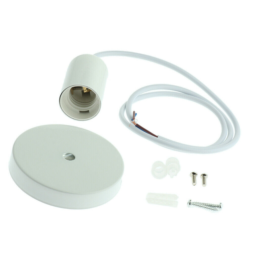 1 Pc Ceiling Lamp / Pendant Light Holder for E27 Screw-type Bulb Light White