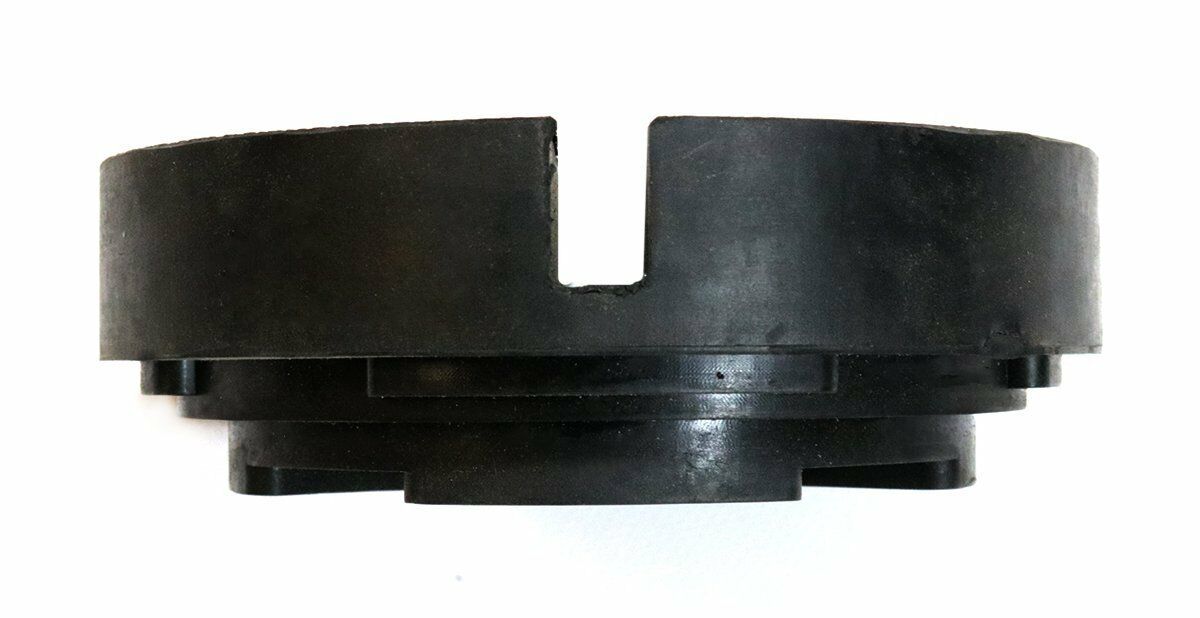 2 x Black DIY Car Cross Slotted Frame Rail Hydraulic Floor Jack Disk Rubber Pad