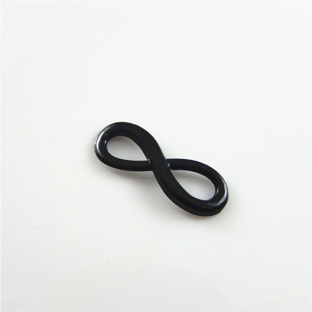 40pcs Electroplated Black Alloy Infinity Charms Pendant Connectors Jewelry 37795