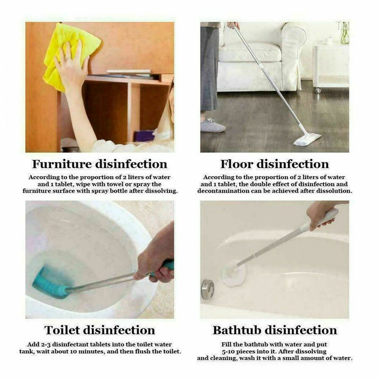 Chlorine Tablets Multifunction Instant Disinfection For Swimming Pool & Daily