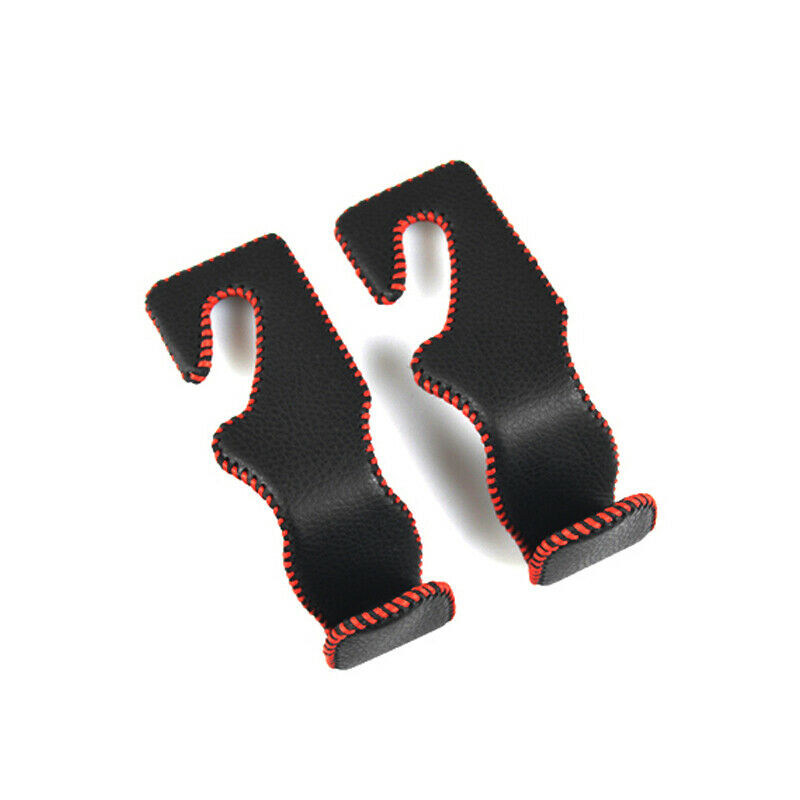 2PCS Car Seat Back Leather Hook Organizer Hanging Bag Holder Hanger Universal