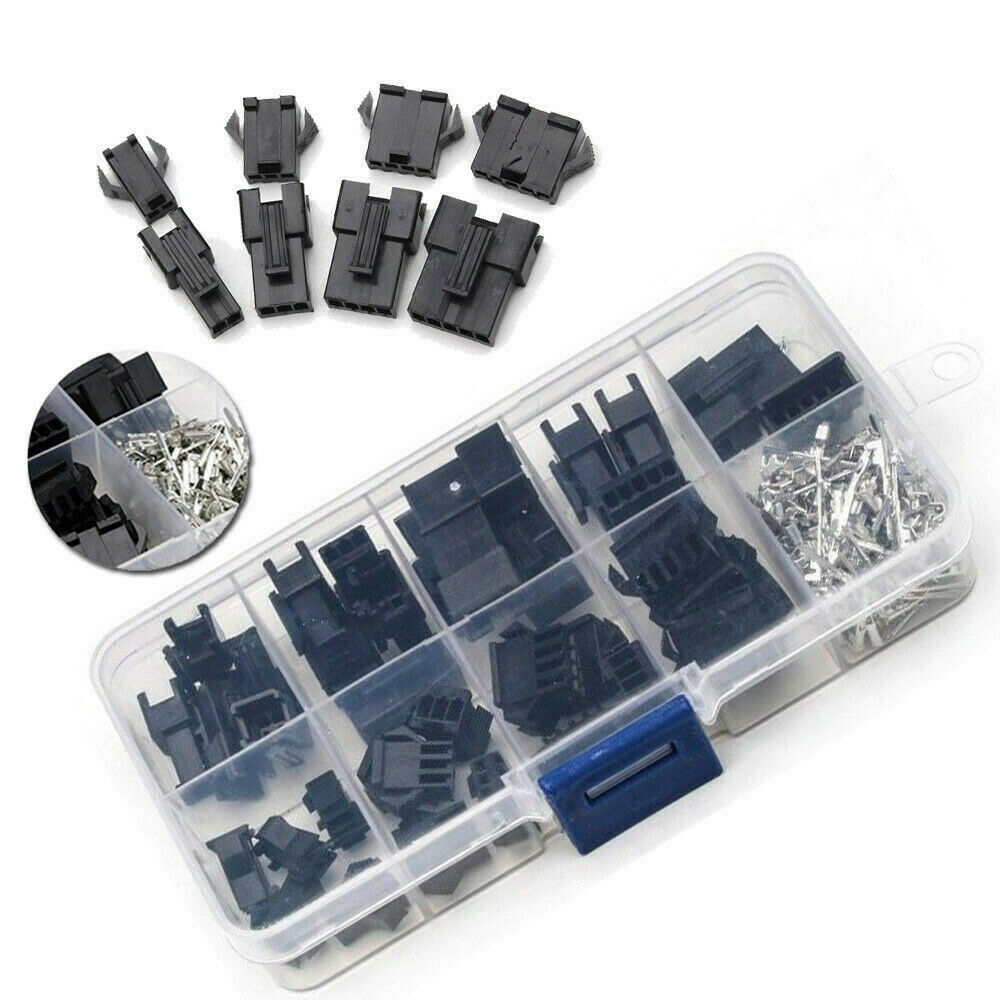 2/3/4/5Pin M/F JST-2.54mm Terminal Wire Connector Cable Plug Tool Kit 200Pcs/Box