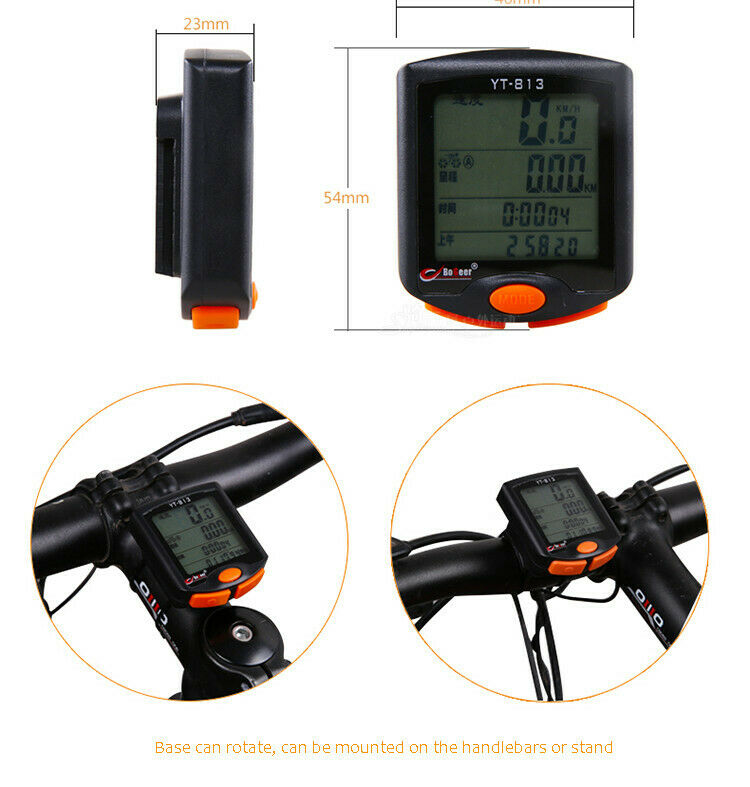 Motorcycle Bicycle Computer Speedometer Odometer Waterproof Multifunction Gauge