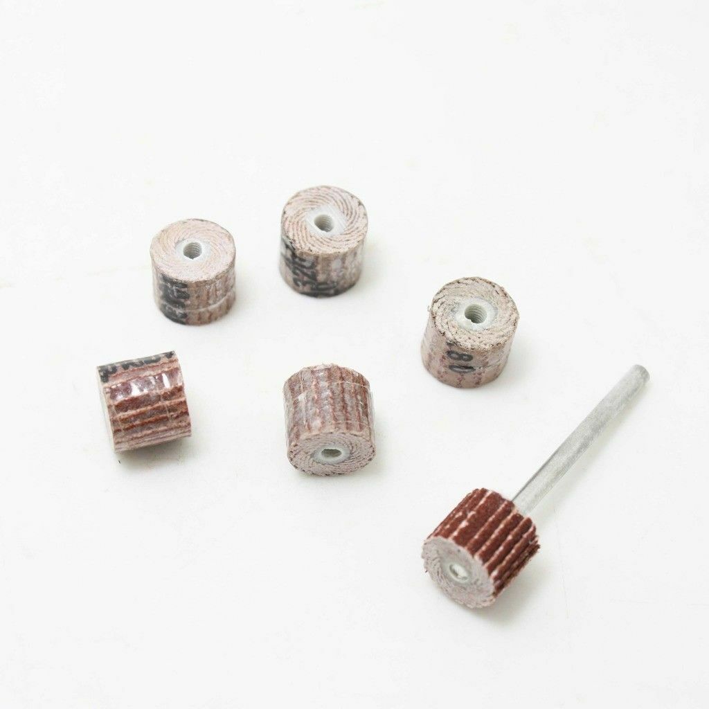 12pcs 240Grit Sanding Flap Wheel Sand Paper  Rotary Die Grinder Drill Bit