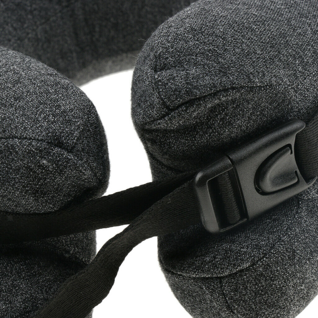Memory Foam U Shaped Travel Neck Head Pillow Support Cushion Pad Dark Gray