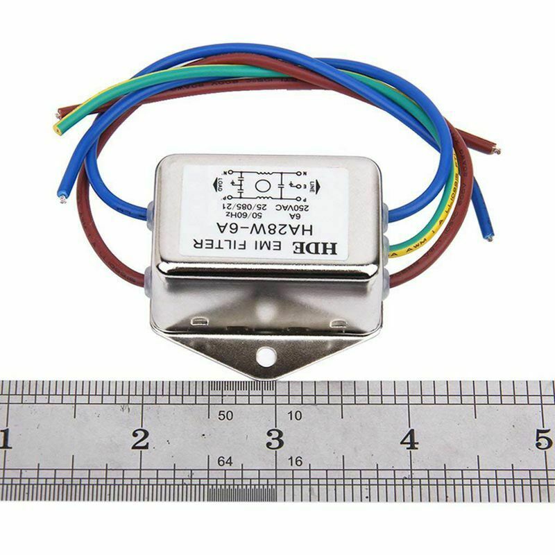 Mains Filter Power EMI Filter HA28W-6A 50 / 60Hz 250V AC U1J9J9