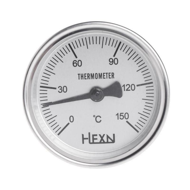 1/4 PT Thread Stainless Steel Thermometer Moonshine Kitchen Food Cooking Gauge