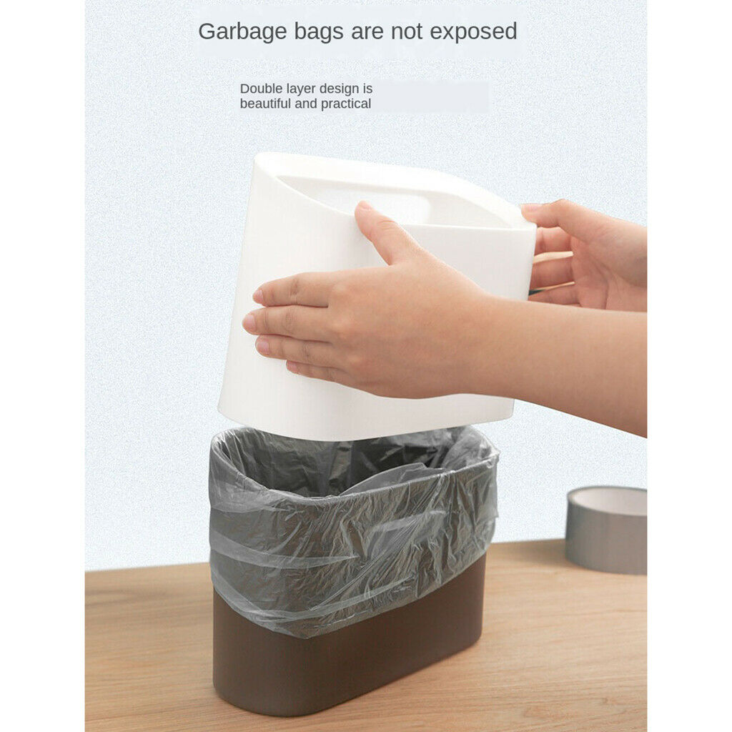 Plastic Trash Can Home Office Rubbish Bin Wastebasket For Office Home Dorm