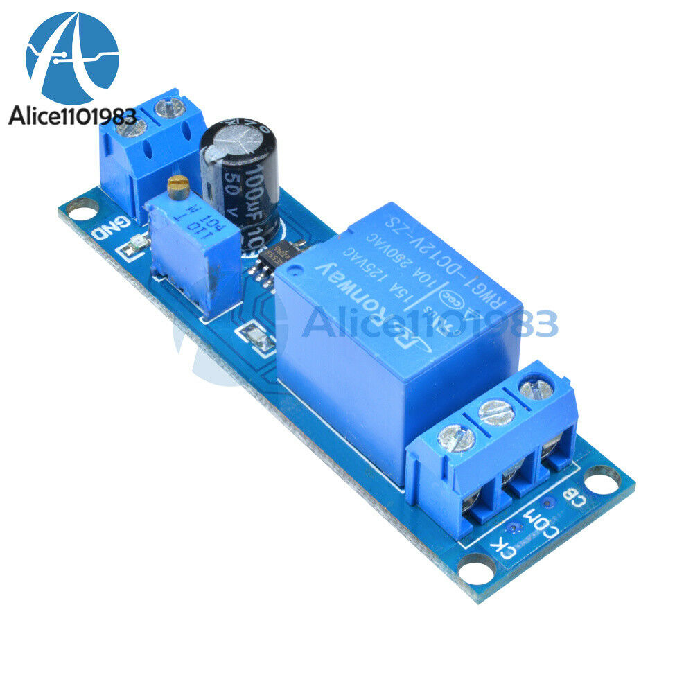 12V Delay Timer Switch Relay Module 0 -10 Second NE555 Oscillator Adjustable