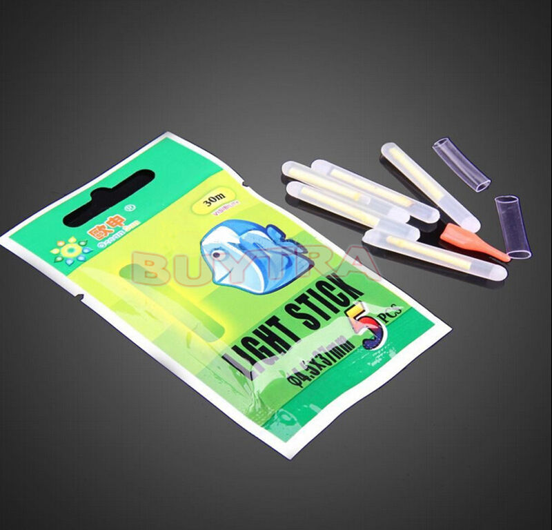 50 Pcs Night Fluorescent Float Lightstick Glow Stick for Fishing_viRDD