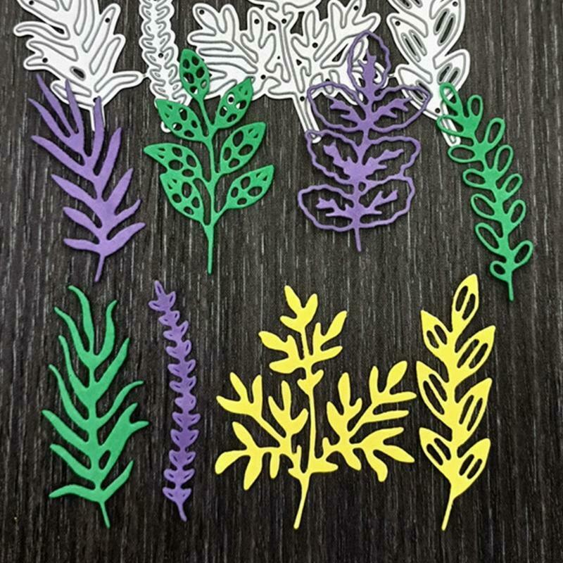 8Pcs Leaf Plants Grass Metal Cutting Die Stencil DIY Scrapboo Embossing Template