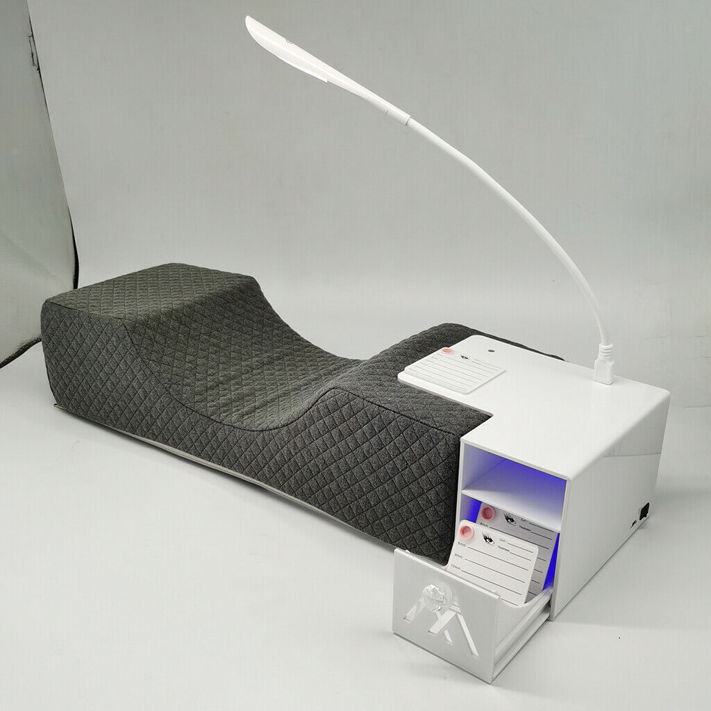 Professional Eyelash Extension Pillow Cushion Neck Support w/ Shelf Light