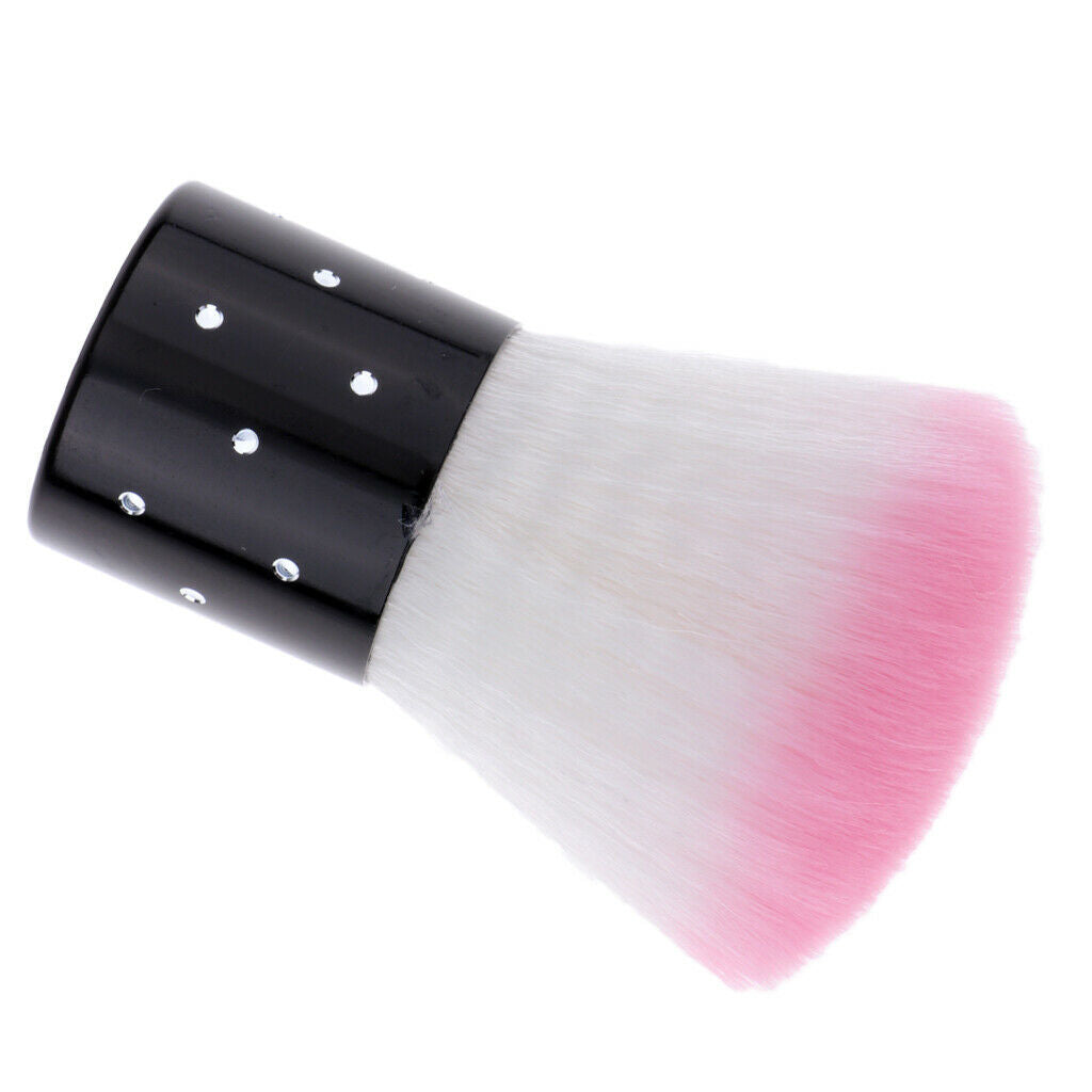 Pink Soft Kabuki Brushes Powder Brush Nail Arts Dust Cleaner Brush for Makeup or