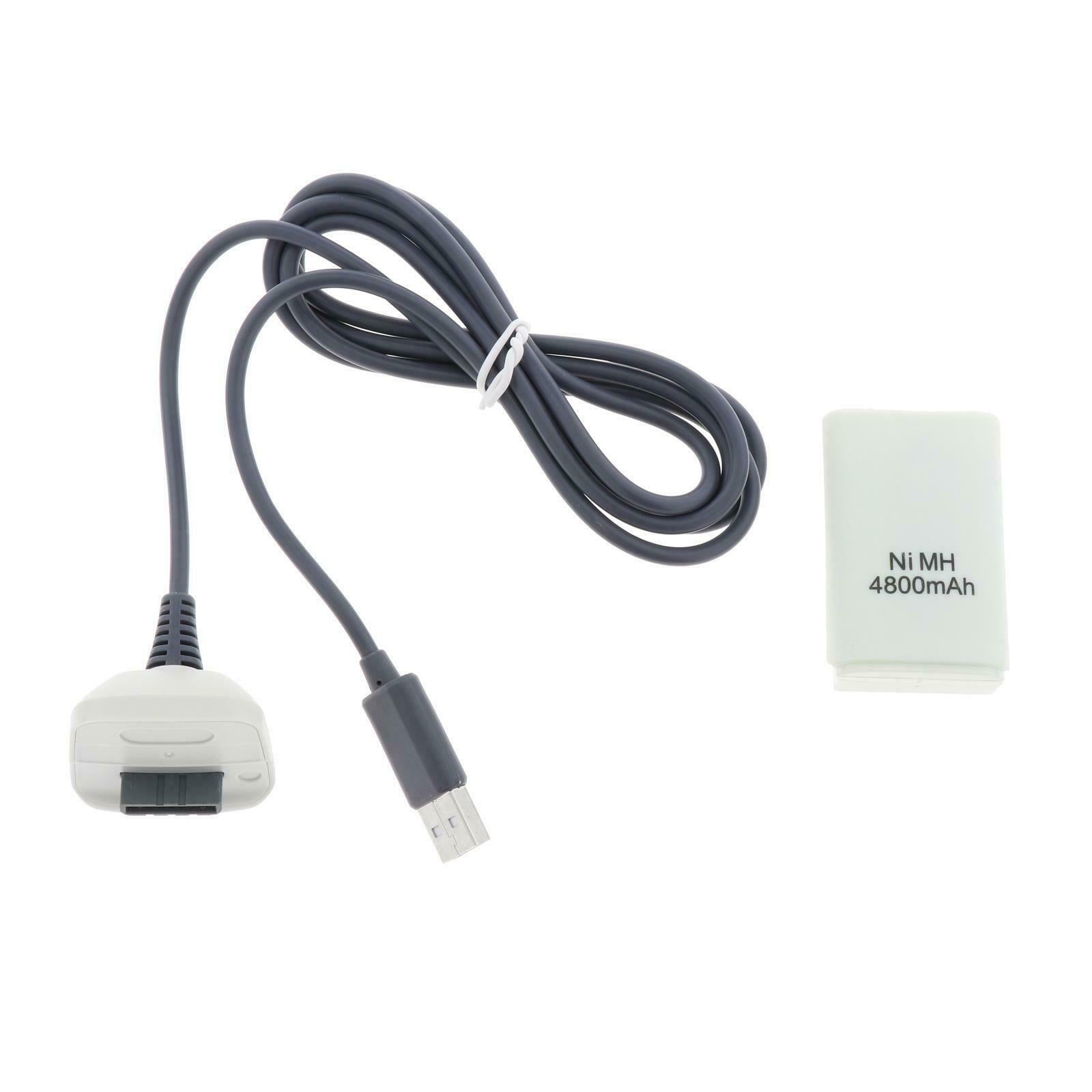 Controller Battery Covers Charging Kit Battery Pack for Xbox 360 White