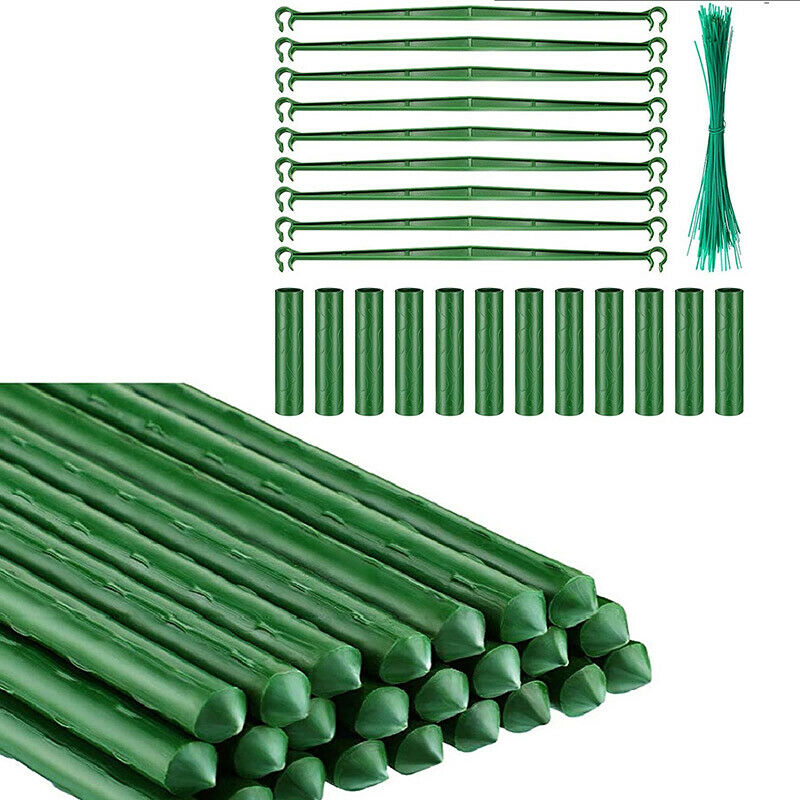Garden Stakes Plant Support Plastic Coated Steel Plant Stake 15.7 Inch PlantU6Z1