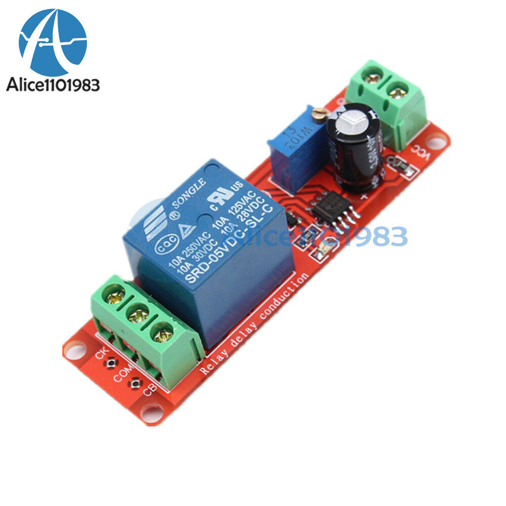 5PCS DC 5V Delay relay shield NE555 Timer Switch Adjustable Module 0 to10 Second