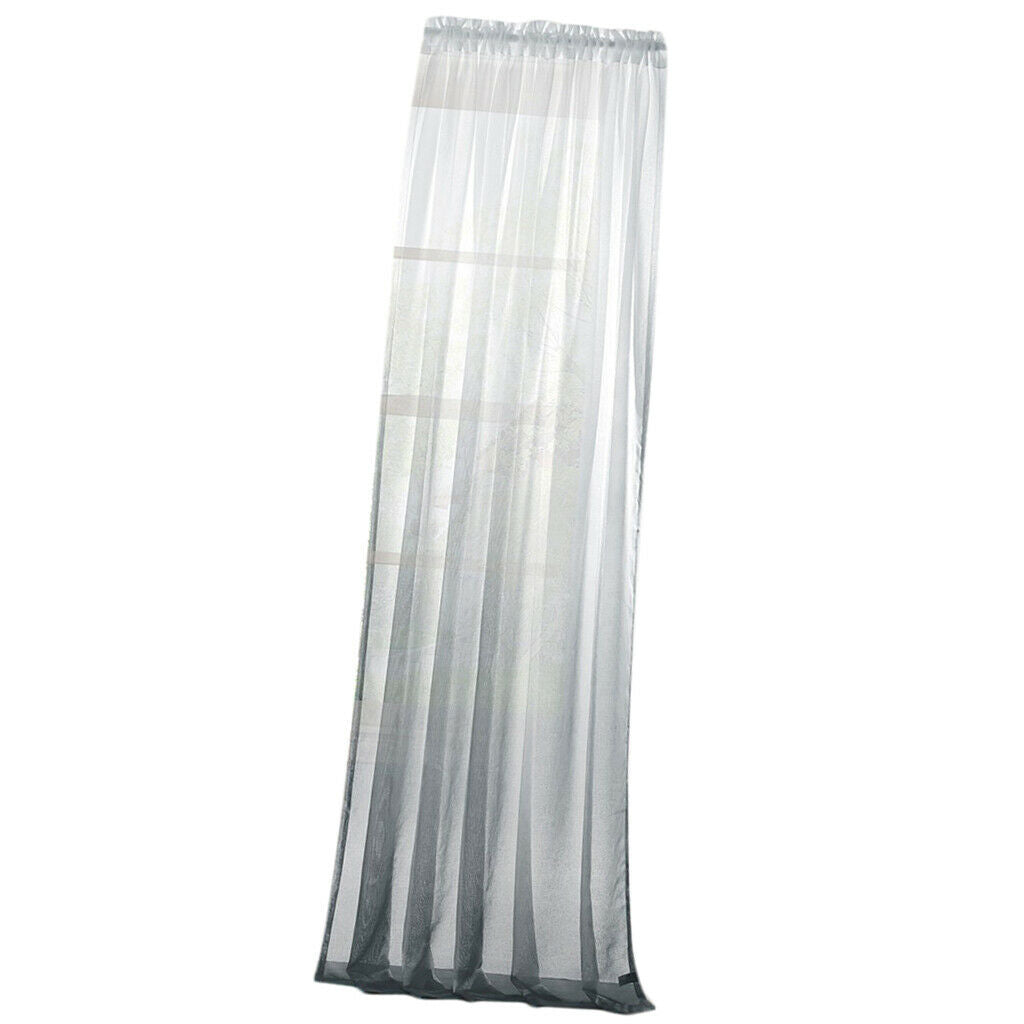 2pcs Voile Curtain Window Blackout Curtains For Home Bedroom