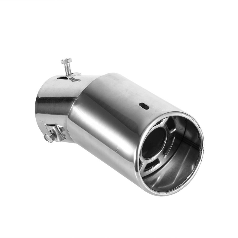 Universal Stainless Steel Chrome Car SUV Round Exhaust Pipe Tail Muffler End Tip