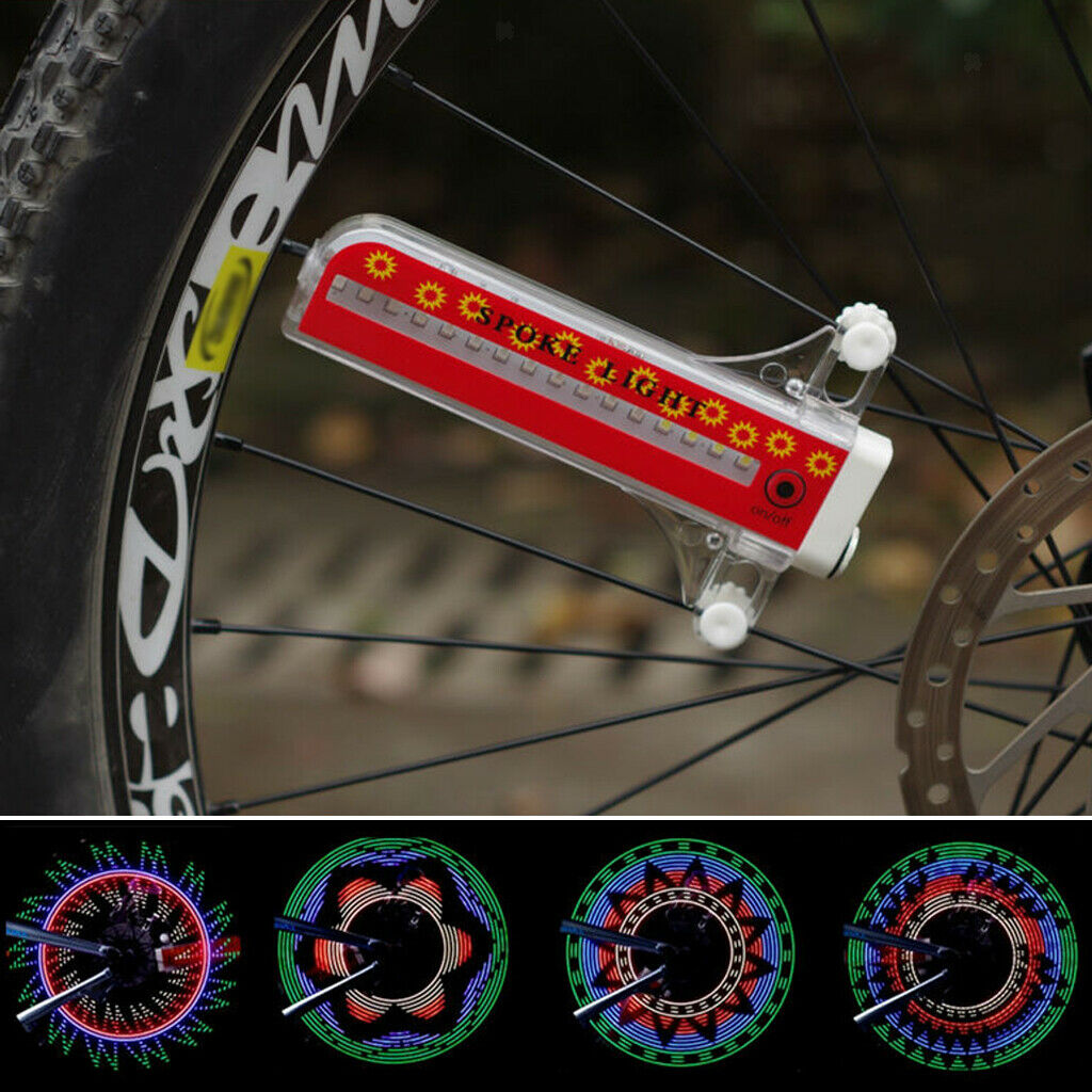 32 LED Cycling Bikes Bicycles Rainbow Wheel Spoke Light 32 Patterns Colorful