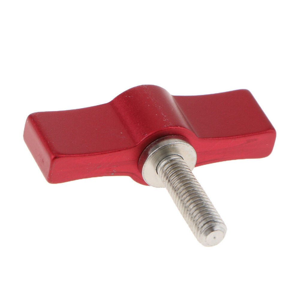 Aluminum M5 Adjust Tighten Locking Rotating Knob T-shaped Handle Screw Red