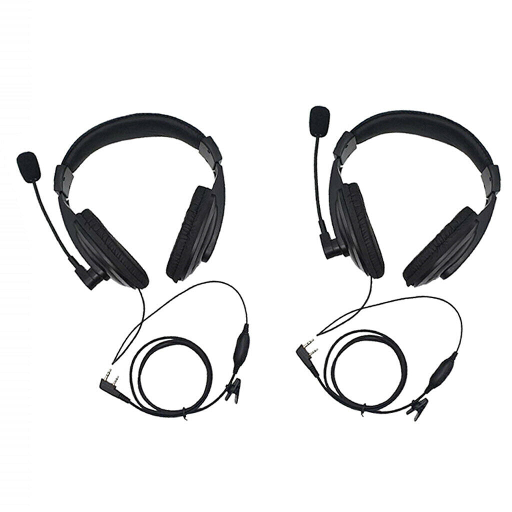 2Pcs Professional Over head Headphones for 2Pin Baofeng 777S RT21/22/5R