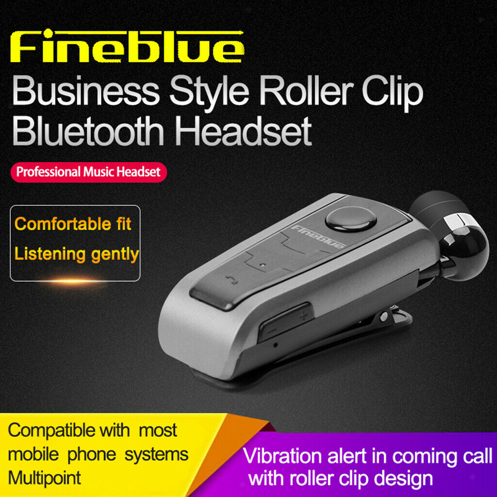 2 X  in Ear Bluetooth Headset Headphones Collar Clip Business Headphones