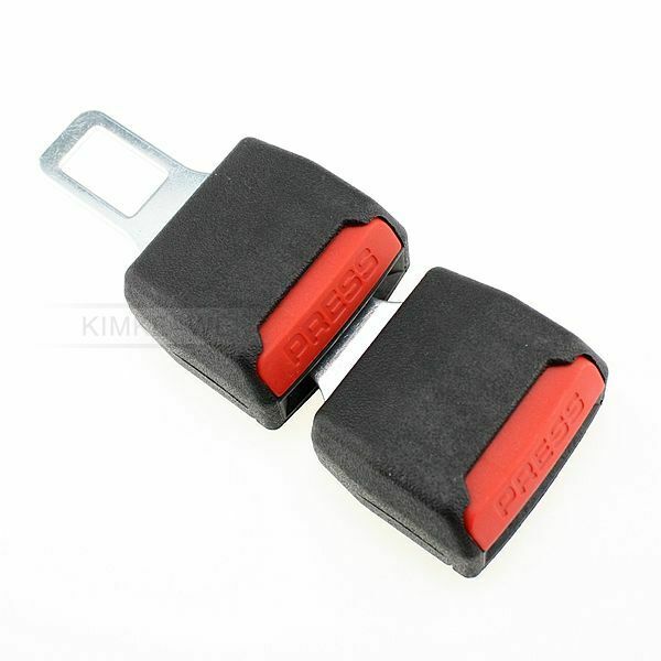 2x Universal Car Safety Belt Clip-in Buckle Extender Extension Black