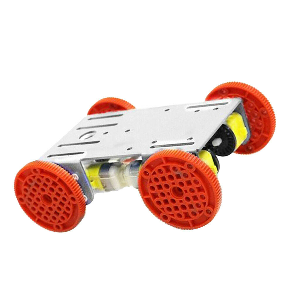 4 Wheel RC Smart Robot Car Chassis Kit, Aluminum Alloy Robotic Car Platform with