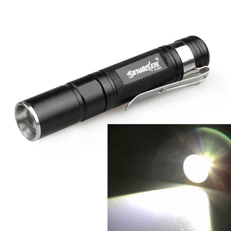 Waterproof 2000LM Pocket LED Flashlight 1 Mode Zoomable LED Torch Mini Penlight
