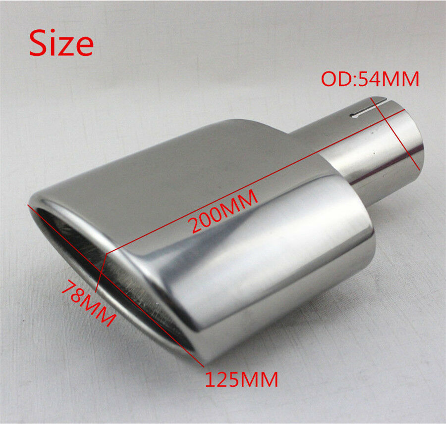 Car exhaust tip silencer Stainless Steel exhaust tail Inlet54mm Outlet78mm Brand