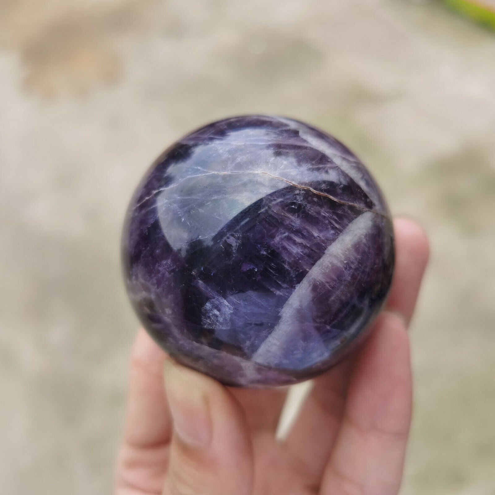 1pc Natural dreamy amethyst ball 45mm quartz crystal sphere reiki healing
