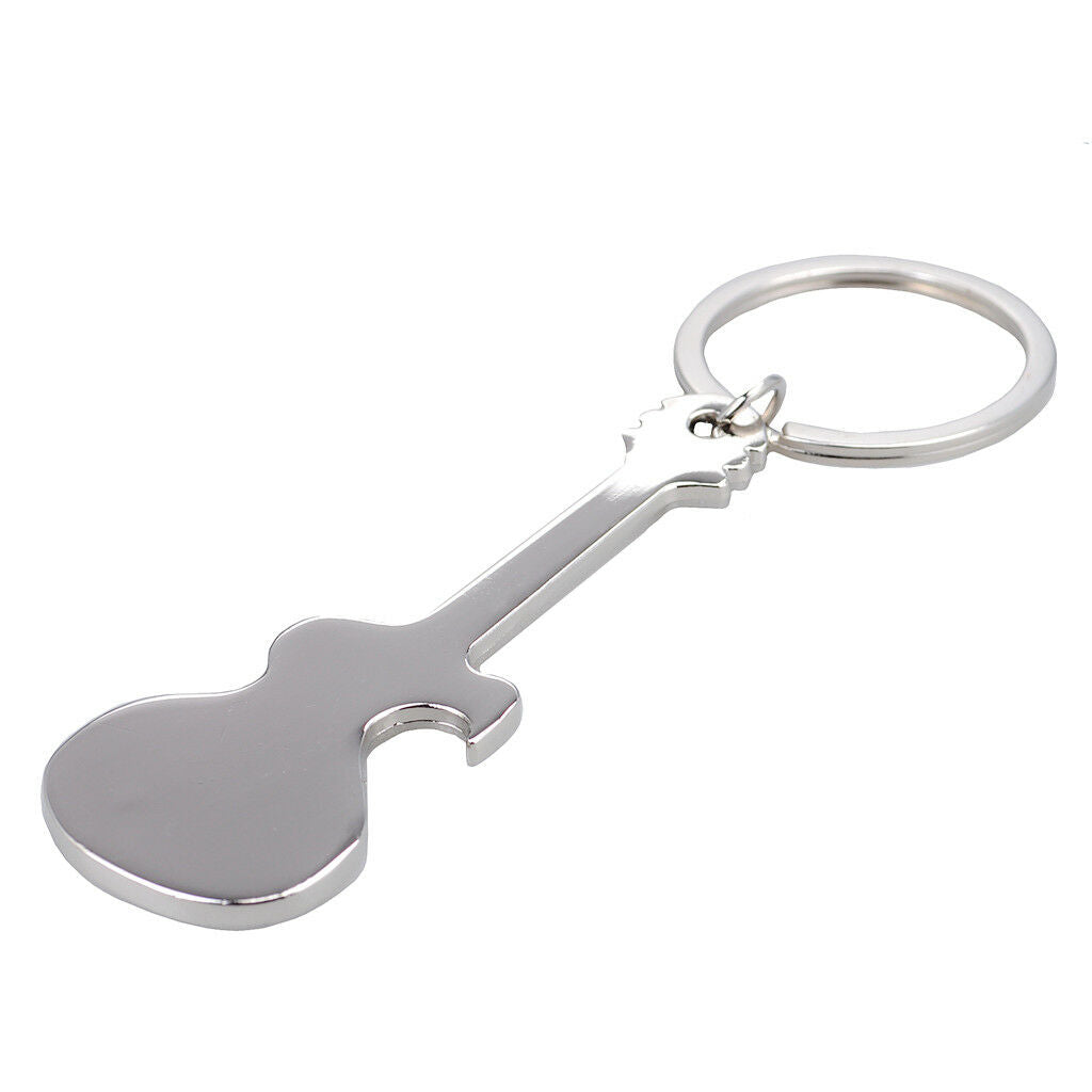 Funny Guitar Shaped Keychain Beer Bottle Opener Keyring for Party Club Tool
