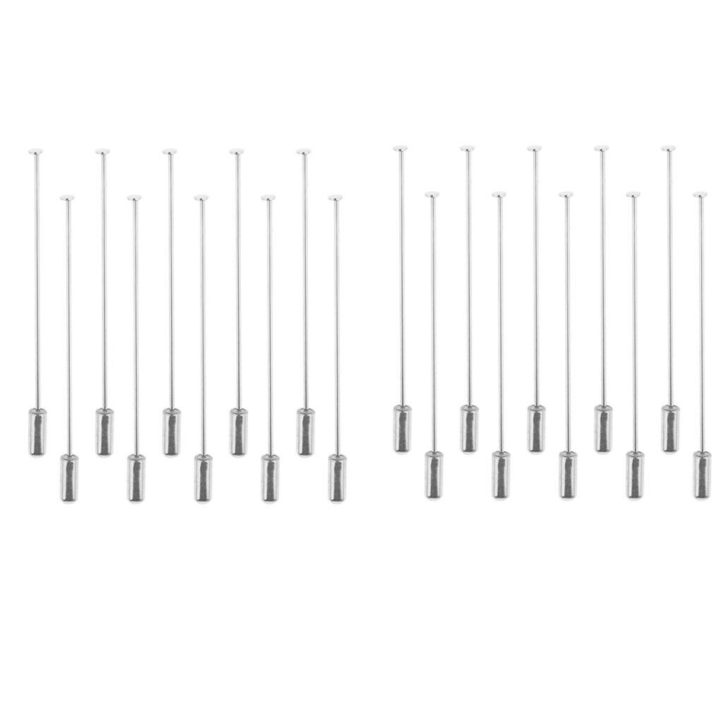 20 Piece Mini Pad 3mm Lapel Stick Pin Hat Scarf Brooch DIY Boutonniere Craft