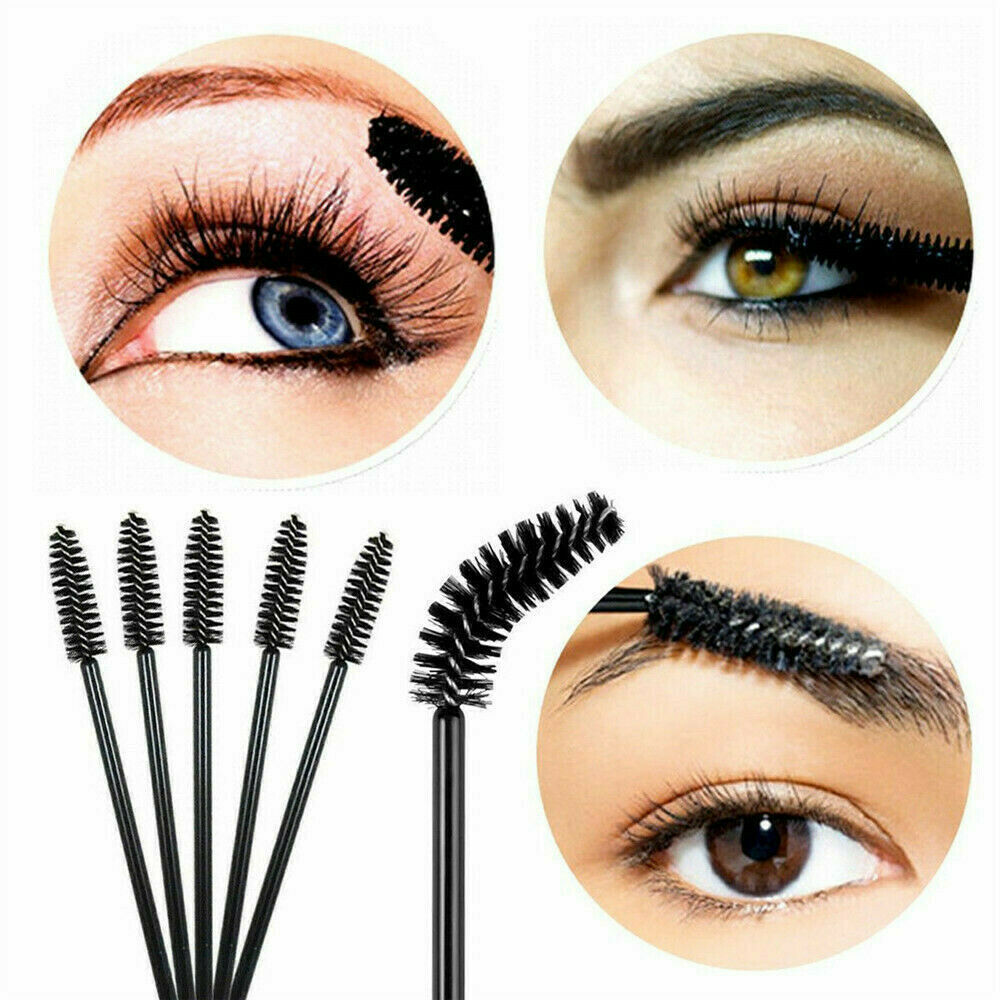 50PCS Disposable Makeup Eyelash Mascara Wands Eyeliner Brush Applicator Tool Kit