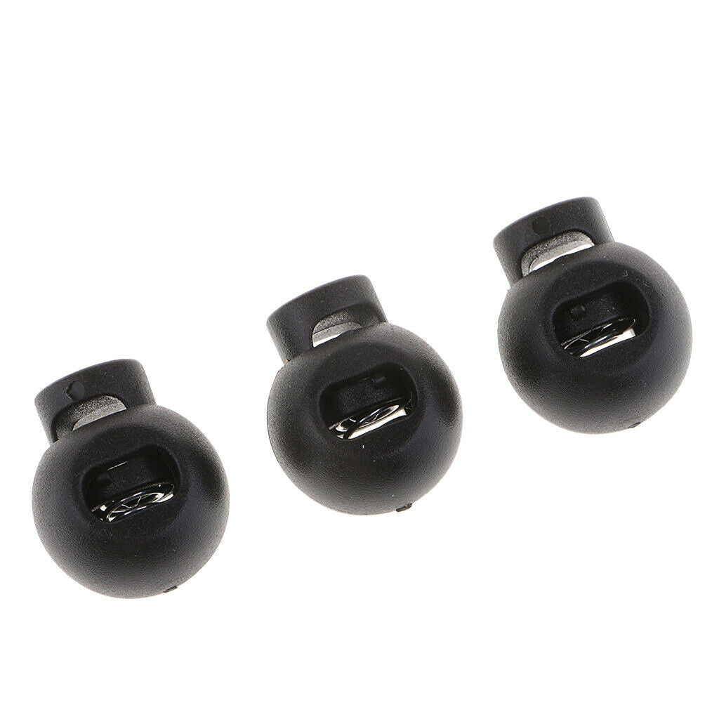50 Pieces 15mm Rope Toggles Cord Locks Plastic Luggage Lanyard Stopper