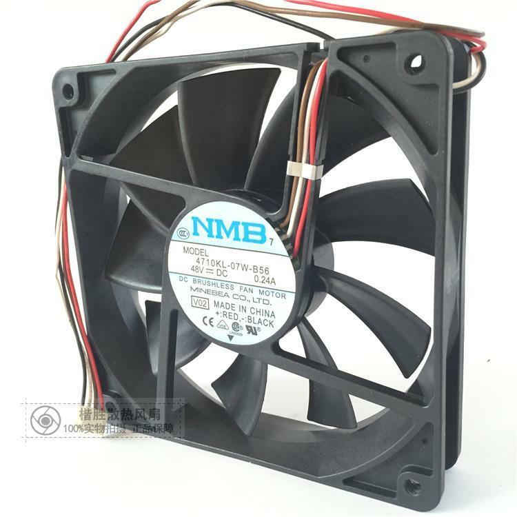 For NMB 4710KL-07W-B56 fan 120*120*25mm 12CM 48V 0.24A 4pin