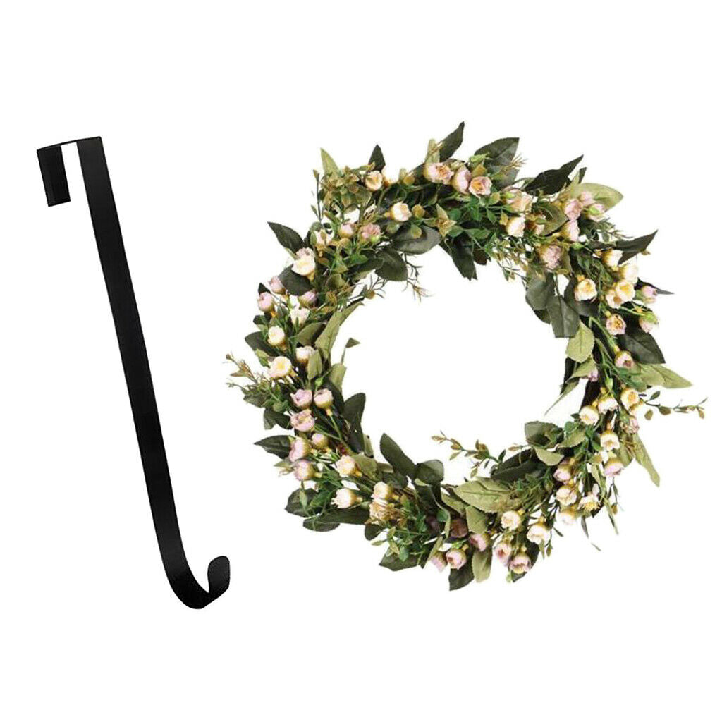 Wreath Greenery Front Door Large Garland with Hanger Hooks New Year Decor