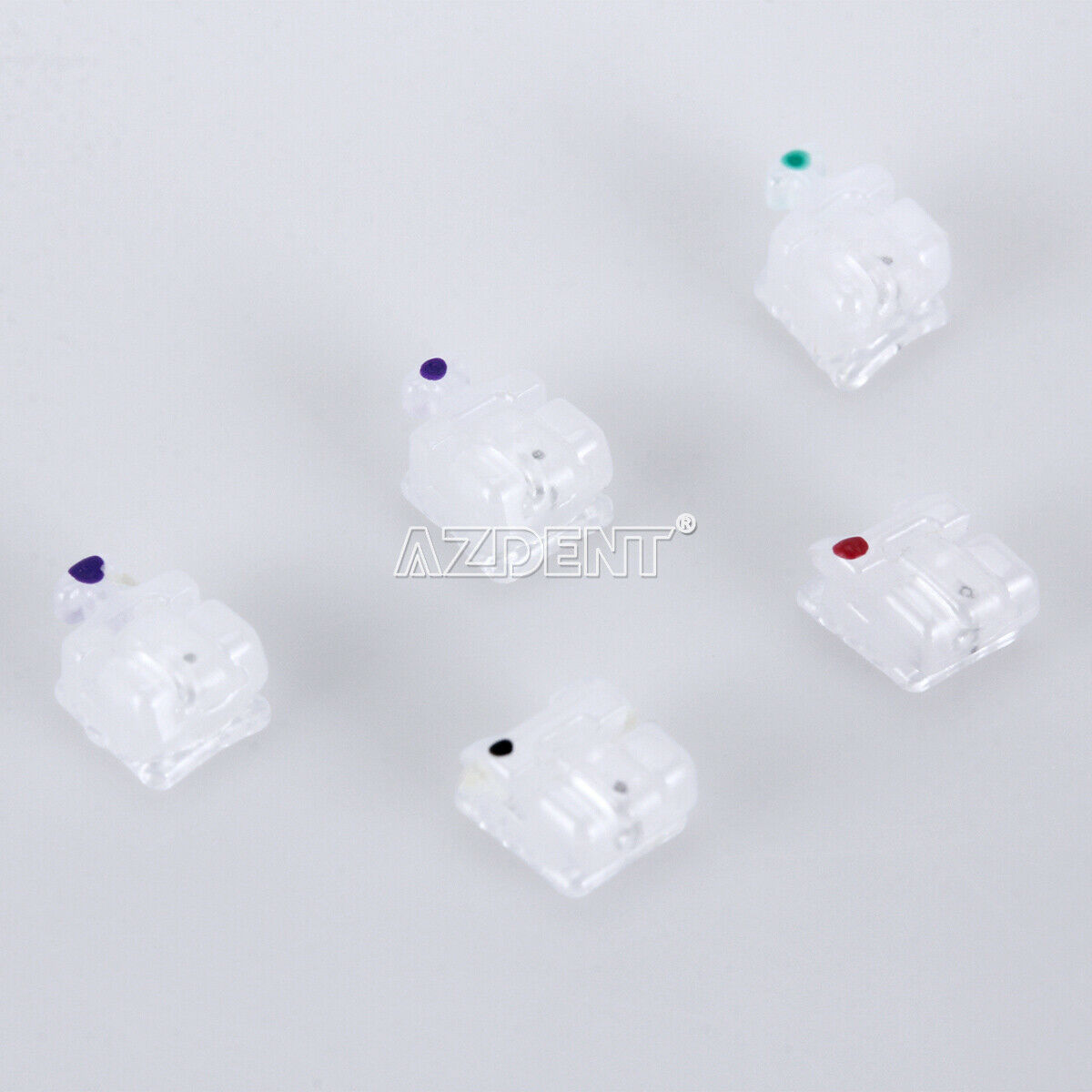 Dental Ortho Self Ligating Clear Ceramic Brackets Roth 022 Hook 345 &Tool AZDENT