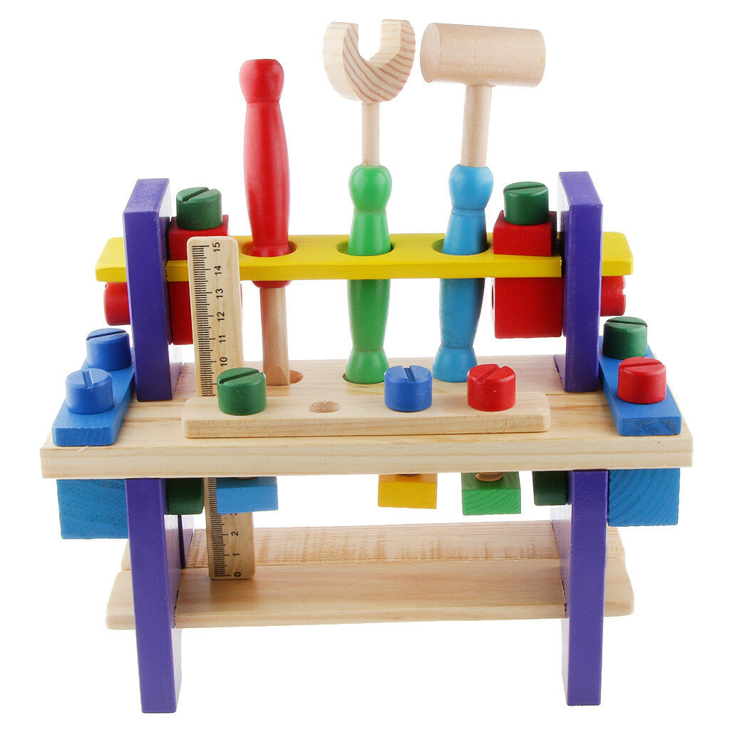 Baby Preschool Educational Wooden Combine Tools Nuts Sets Children Toys Gift