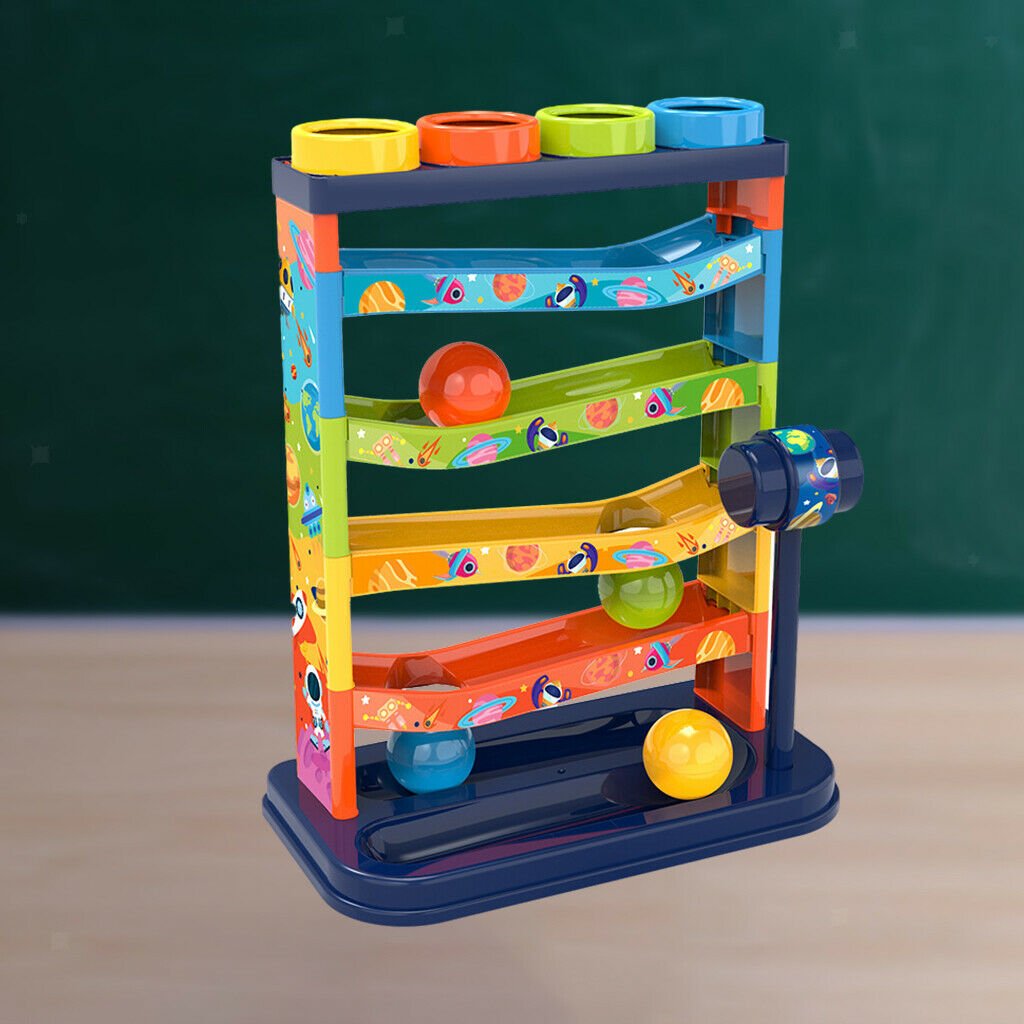 Ball Ramp Racer with 4 Mini Balls Maze Race Educational Toys Great Gift