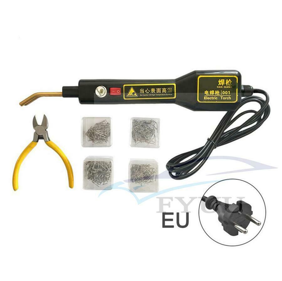 Car Bumper hot Stapler Plastic Welding Torch Fairing Repair Kit Staples 220V EU