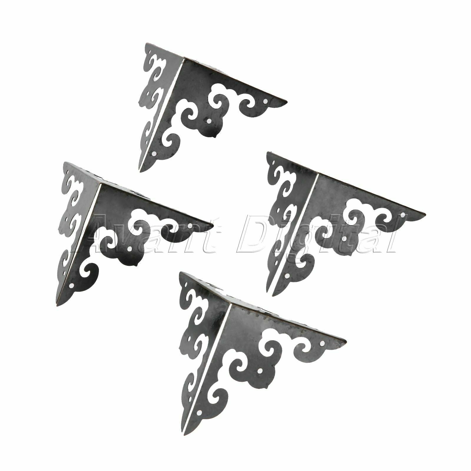 4pcs Jewelry Wine Gift Wood Box Chest Edge Corner Protector Guards Decorative