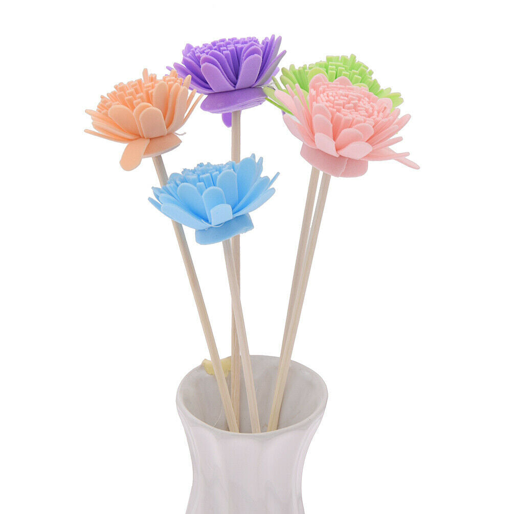 5PCS Mixed Color Rattan Reed Diffuser Sticks Chrysanthemum Aroma Home Fragrance