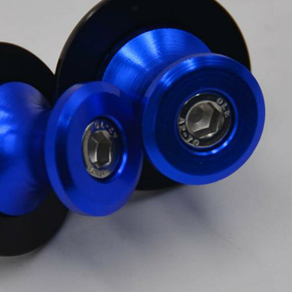 2x 6mm CNC Swingarm Swing Arm Spools Stand Bobbins Screws For Motorcycle