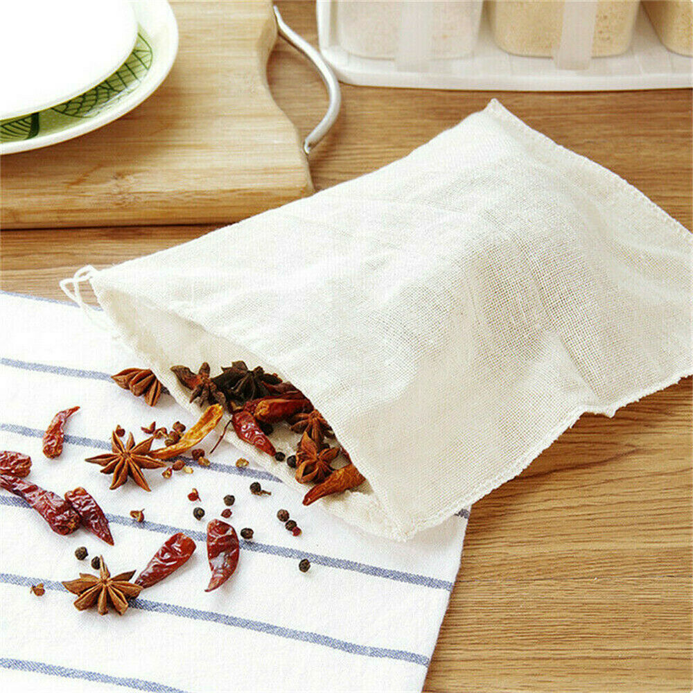 3Pcs Cotton Nut Milk Bags Reusable Food Strainer Brew Coffee Juice Cheese Cloth~