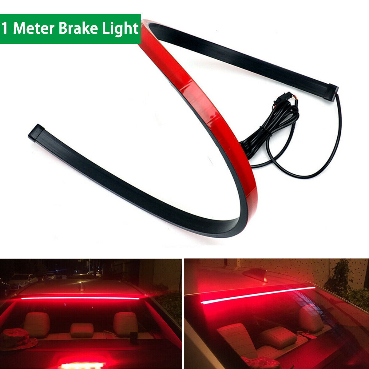 39.4" Red LED Rear Brake Signal Reverse Light Strip Bar For Car SUV Universal