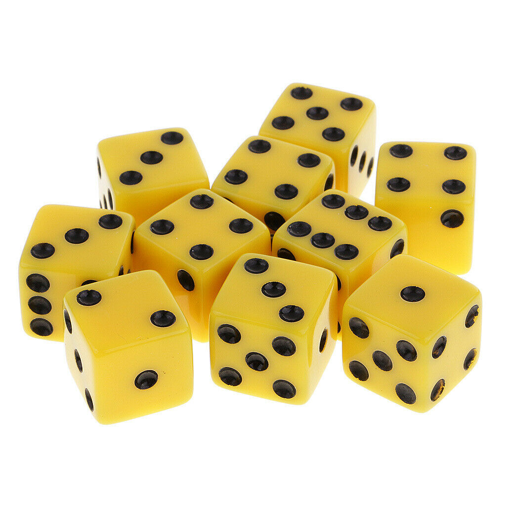 20x Plastic 6 Sided D6 Dice Dungeons & Dragon RPG Roleplay Game Dice Gift