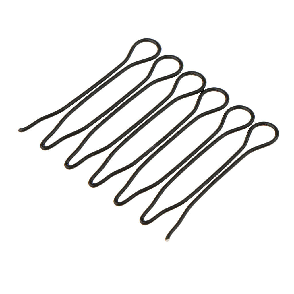 12pcs U-shaped Bun Hair Pin Clip Hair Grips Black Wavy Salon Hair Grips Pins